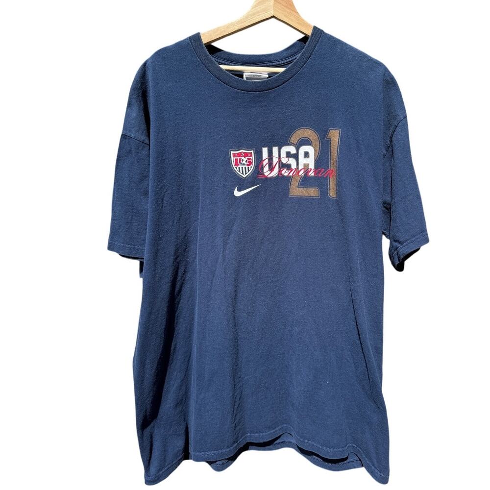 Vintage USA soccer 21 Landon Donovan blue jersey shirt Size XL